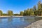 A small creek with crystal clear water in central Mongolia