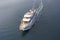 Small cruise ship sailing across the Adriatic Sea