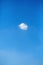 Small cute cloud on the blue clear sky