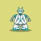 Small Cute Humanoid Robot Mecha Mascot