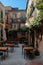 Small cute italian restaurant outside in patio of