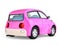 Small cute pink car back