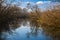 Small Danube river in spring time