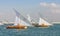 Small Dhows Racing off Dubai