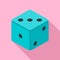Small dice icon, flat style