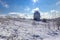 Small dome of the telescope at the Shemakha Observatory in winter