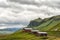 Small double wooden cabin at a campsite in Iceland, Scandinavia