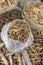 Small dry fish on a stall at the market in Meghalaya state