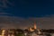 A small Dutch village illuminated by the spring moon. Night story image