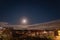 A small Dutch village illuminated by the spring moon. Night story image