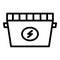 Small electric convector icon outline vector. Radiator heater