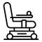 Small electric wheelchair icon outline vector. Scooter chair