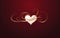 A small, elegant heart icon with flowing script lines.Valentine day