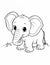 Small Elephant With Big Eyes and Tusk