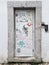 Small European Front Door with Graffiti