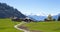 Small farm in Swiss alps