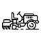 Small farm tractor icon, outline style