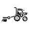 Small farm tractor icon, simple style