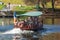 Small ferry boat BABA on Vltava river