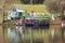 Small ferry boat BABA on Vltava river