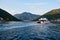 Small Ferry Boat Crossing the Bay of Kotor, Montenegro