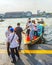 Small ferry on the river Chao Phraya in Bangkok