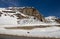 Small fir trees planted as natural avalanche protection up the road to the Julier Pass.