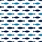 Small fish simple seamless pattern in blue and white, vector