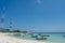 Small fishermen`s harbor at the Villingili island