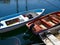 Small fishing boast in a harbour at Funen Denmark