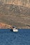 Small fishing boat on greek island kalymnos in greece