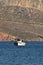 Small fishing boat on greek island kalymnos in greece