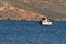 Small fishing boat on greek island kalymnos in greece