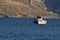 Small fishing boat on greek island kalymnos in greece