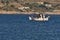 Small fishing boat on greek island kalymnos in greece