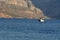 Small fishing boat on greek island kalymnos in greece