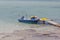 Small fishing boat at lagoon Balos