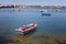 Small fishing boats at first light in the morning, in the port of Isla Cristina, Spain