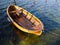 Small fishing dingy boat in a harbour at Funen Denmark