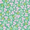 Small flower illustration motif ditsy seamless repeat pattern digital file pattern