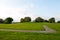 Small footpath and green grass