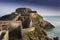 Small fortress on island in France coastline, Fort Berthaume, Br