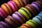 Small French pastries. Sweet and colorful French Macarons Cakes