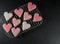 Small Frosted Heart Cookies on Cooling Rack