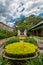 Small garden in front of Museo Santa Domingo, La Antigua, Guatemala