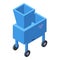 Small garden shredder icon isometric vector. Work equipment