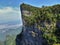 A small gazebo on the top of the majestic cliff Tianmenshan in Hunan province in China