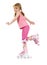 Small girl on roller-skate