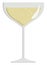 Small glass of champagne, illustration, vector