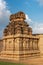 Small gopuram in evening light at Hazara Rama Temple, Hampi, Karnataka, India